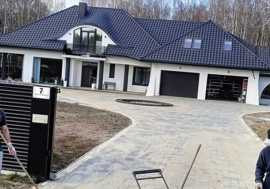 Kostka brukowa - Układanie kostki - Brukarstwo - Własny Hds i Koparka