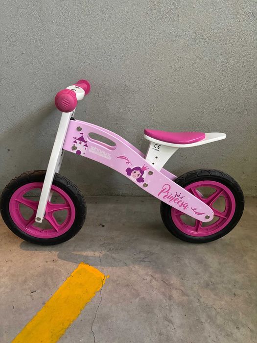 Bicicleta Princesa sem Pedais em Madeira Woomax