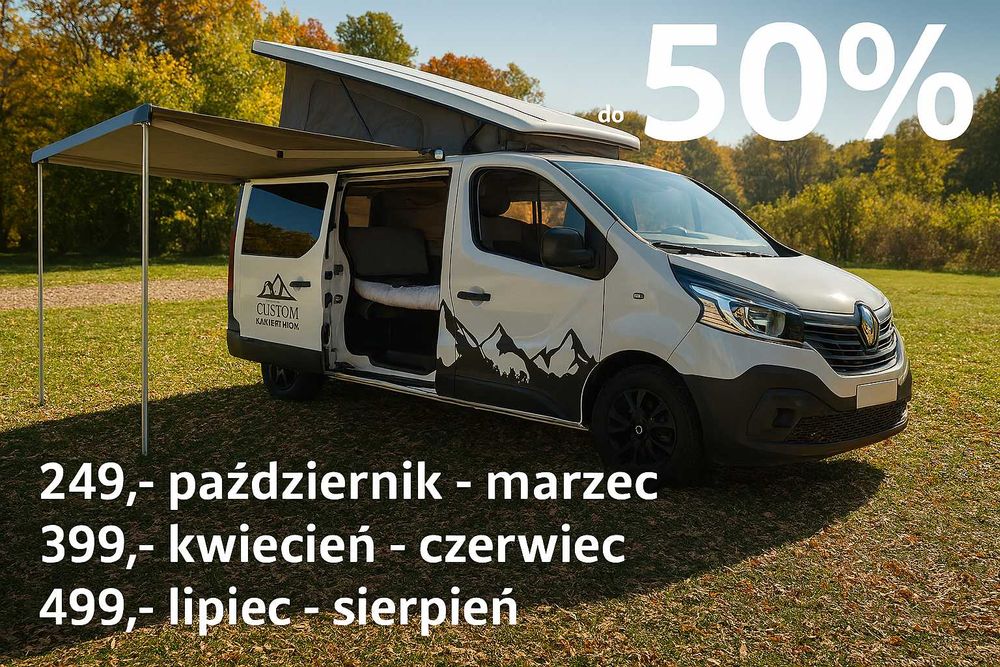 Jesienne liście kampervan- 2-6 osób wynajem