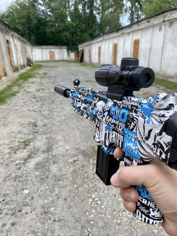 Дитячий Автомат SCAR-L з гри PuBG акумуляторе 7.4V Стріляє Кулями 6мм