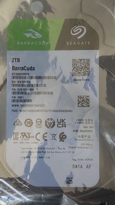 Disco Rigido 3,5” Seagate Barracuda 2T 7200 rpm 256MB SATA III