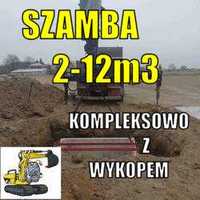 Szambo Betonowe gnojowica Zbiornik Betonowy Kompleksowo z wykopem