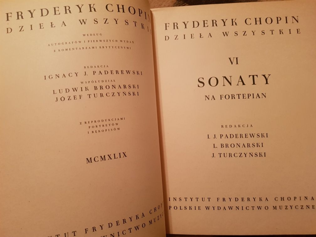 Nuty Chopin Sonaty PWM 1977
