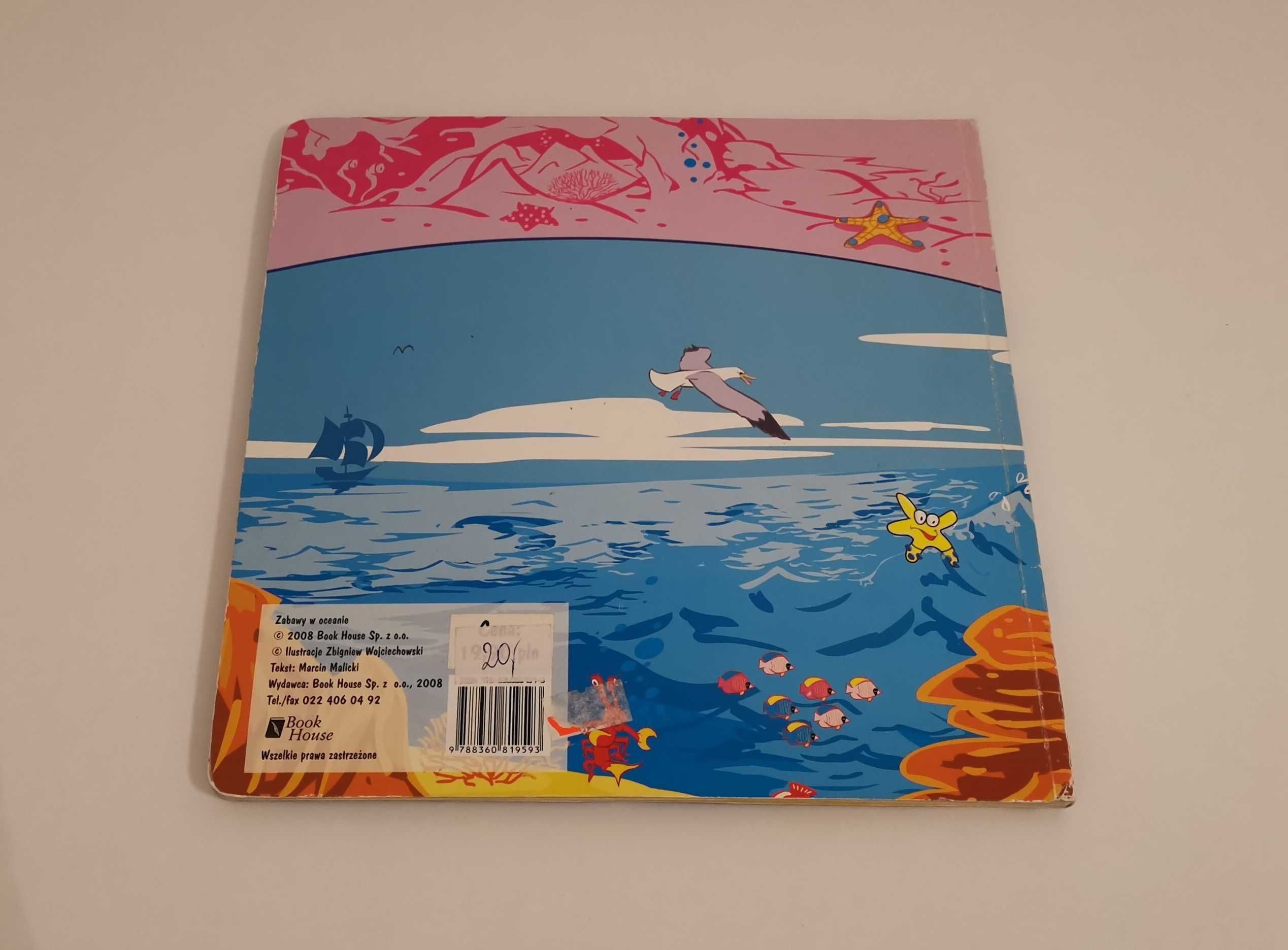 Książka z magnesami Zabawy w oceanie twarde kartki