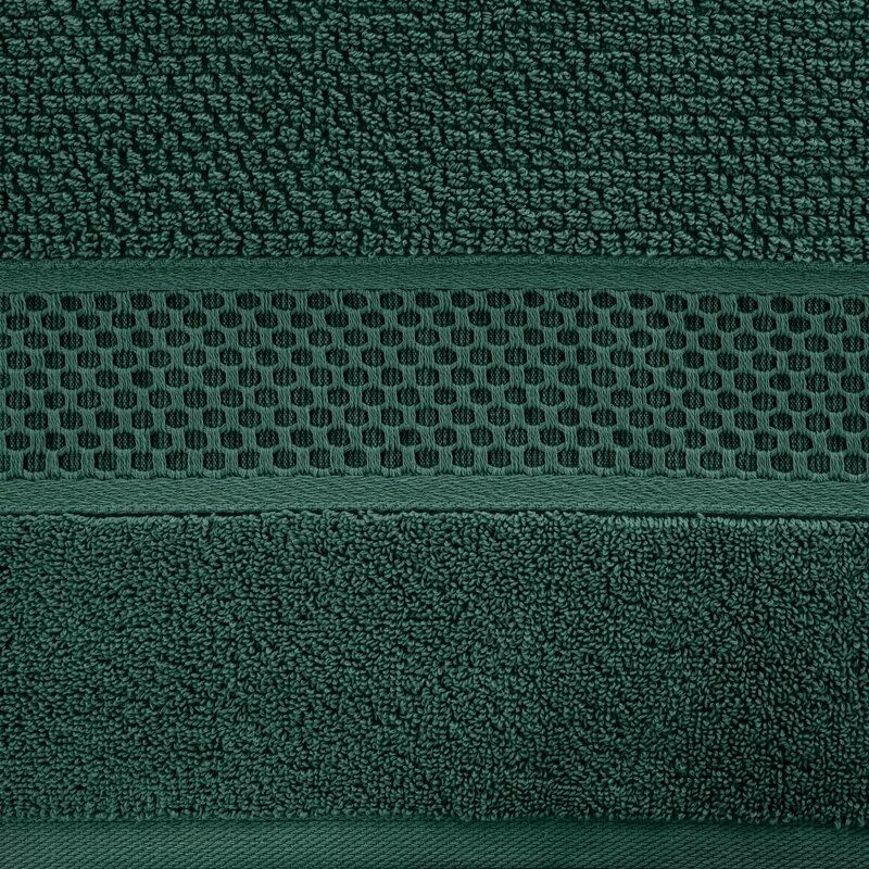Ręcznik 30x50 zielony c. z wytłaczaną bordiurą i błyszczącą nicią 500