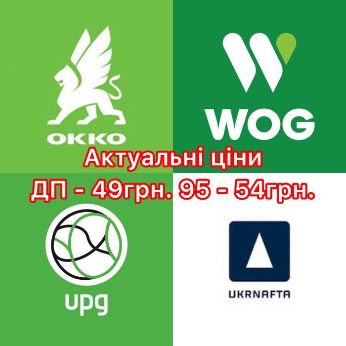 Талони на OKKO, WOG та Укрнафта на ДП від 49грн та А-95 від 54грн