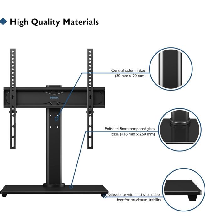 Suporte TV de pé universal para ecrãs de 26 a 55 polegadas