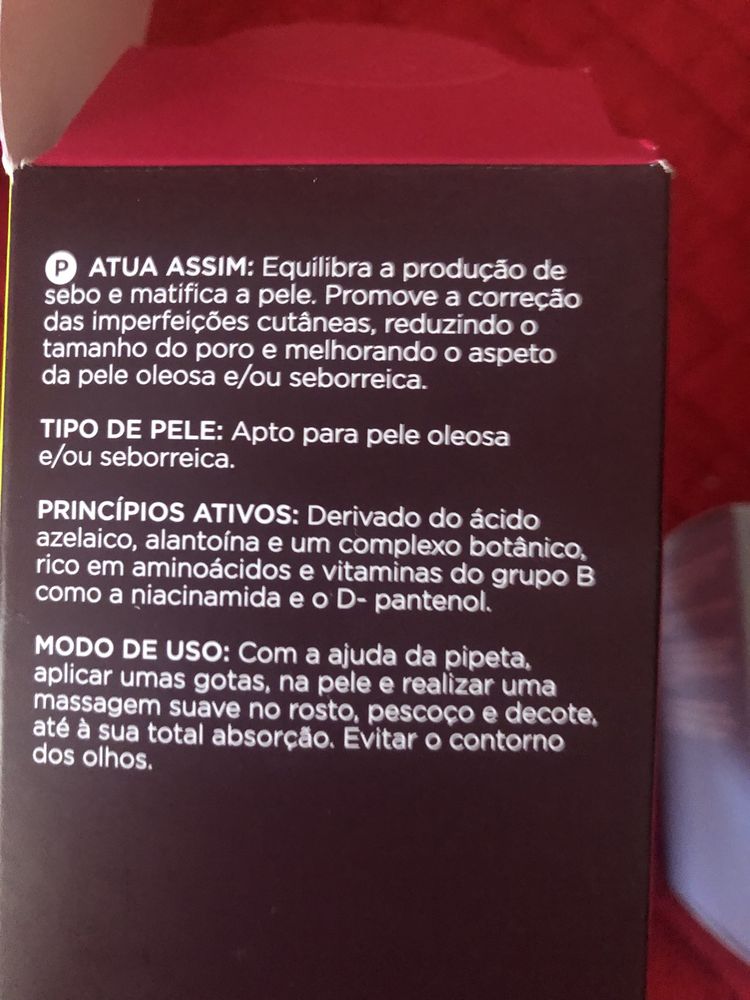 Serum e creme de rosto para pele oleosa