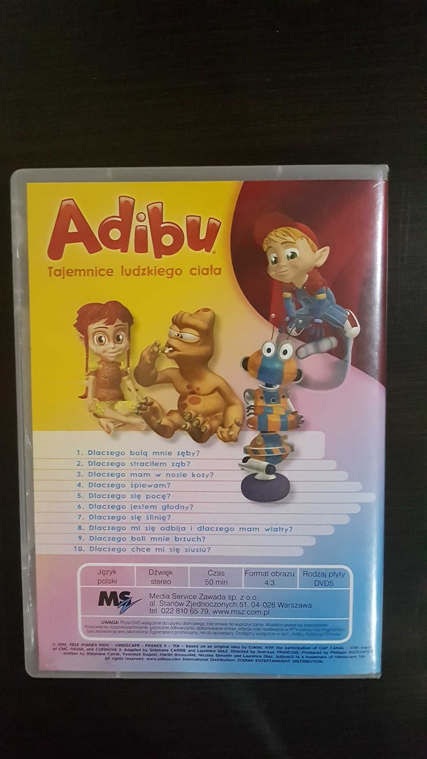 Film DVD Dlaczego bolą mnie zęby? Adibu Tajemnice ludzkiego ciała