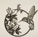 Wall Art humming bird with flowers and bees