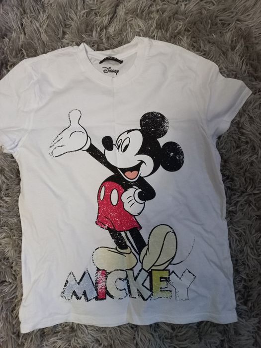 Biały tshirt z myszką Mickey