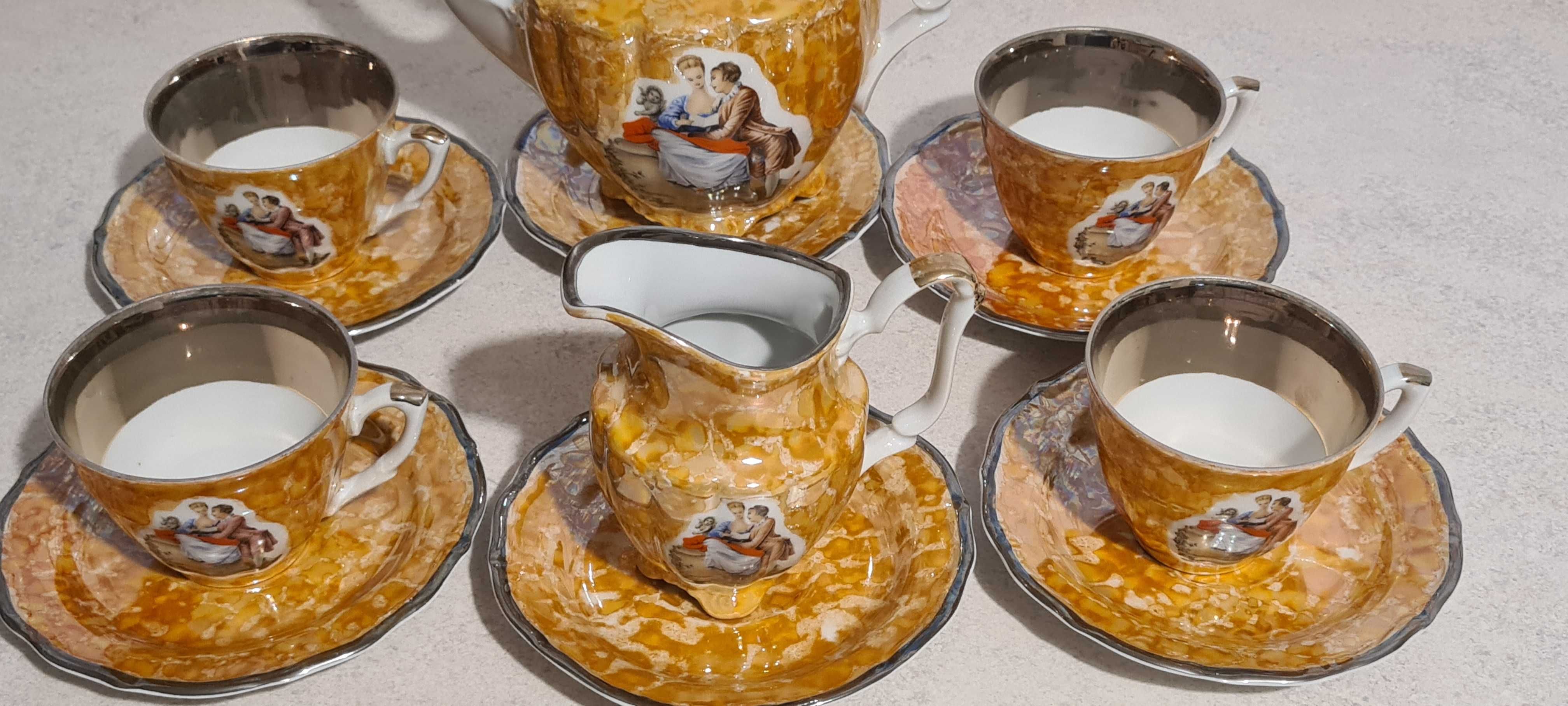 Serwis kawowy - porcelana Wałbrzych PRL, lata 70-80