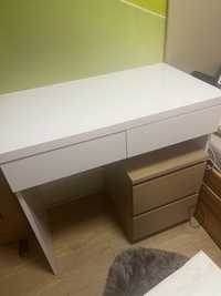 Biurko białe 2 szuflady