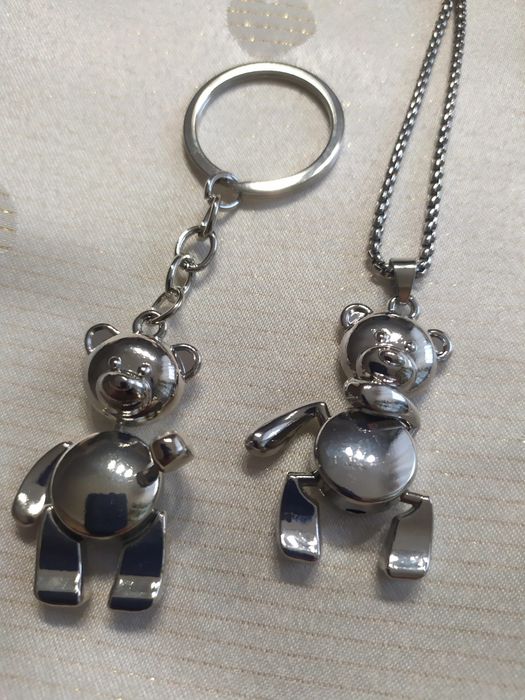 Zestaw biżuteryjną Ruchome Misie zawieszki naszyjnik brelok