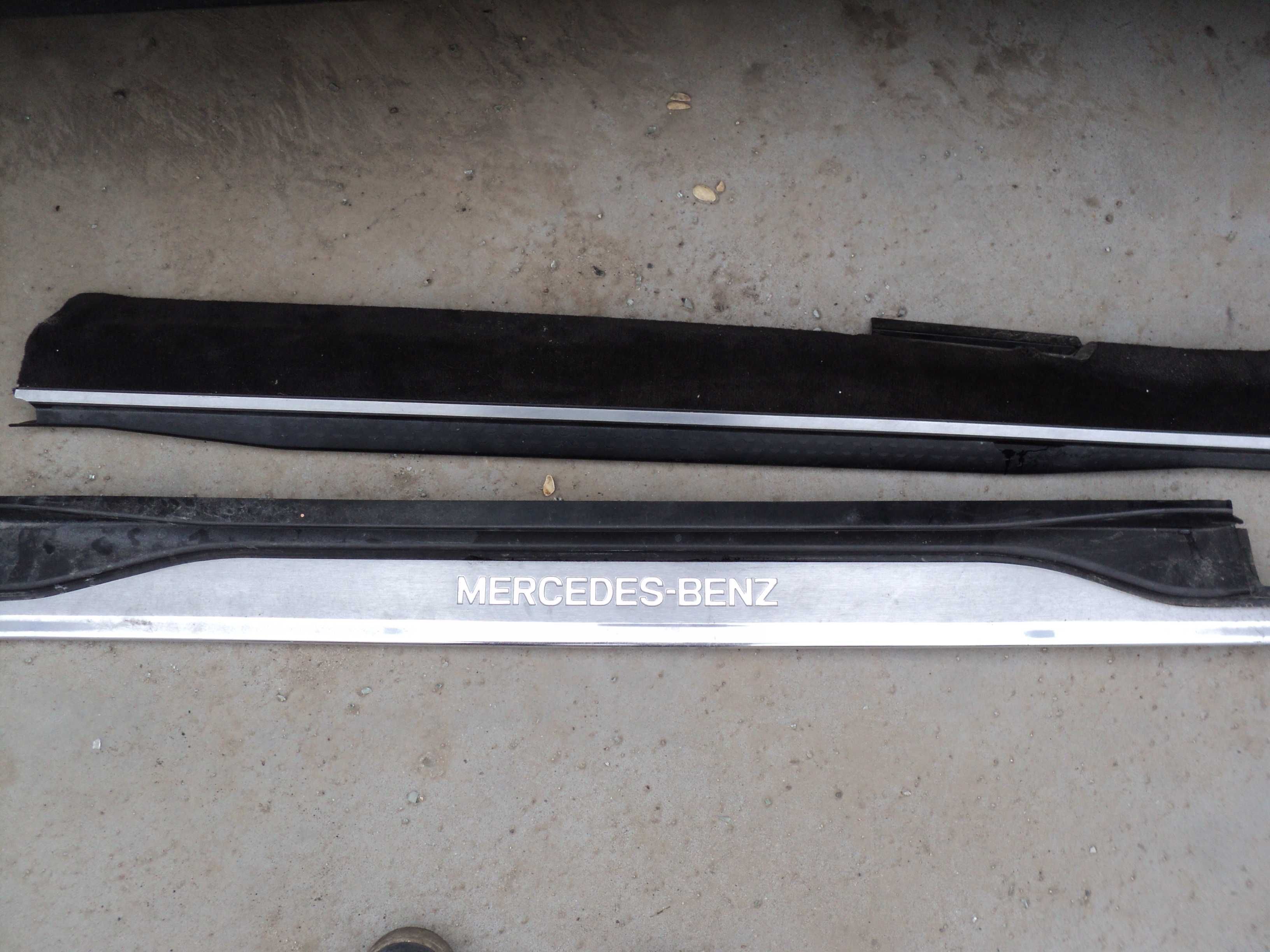 Listwy Progowe Wewnętrzne Prawa Lewa Chrom Mercedes R129