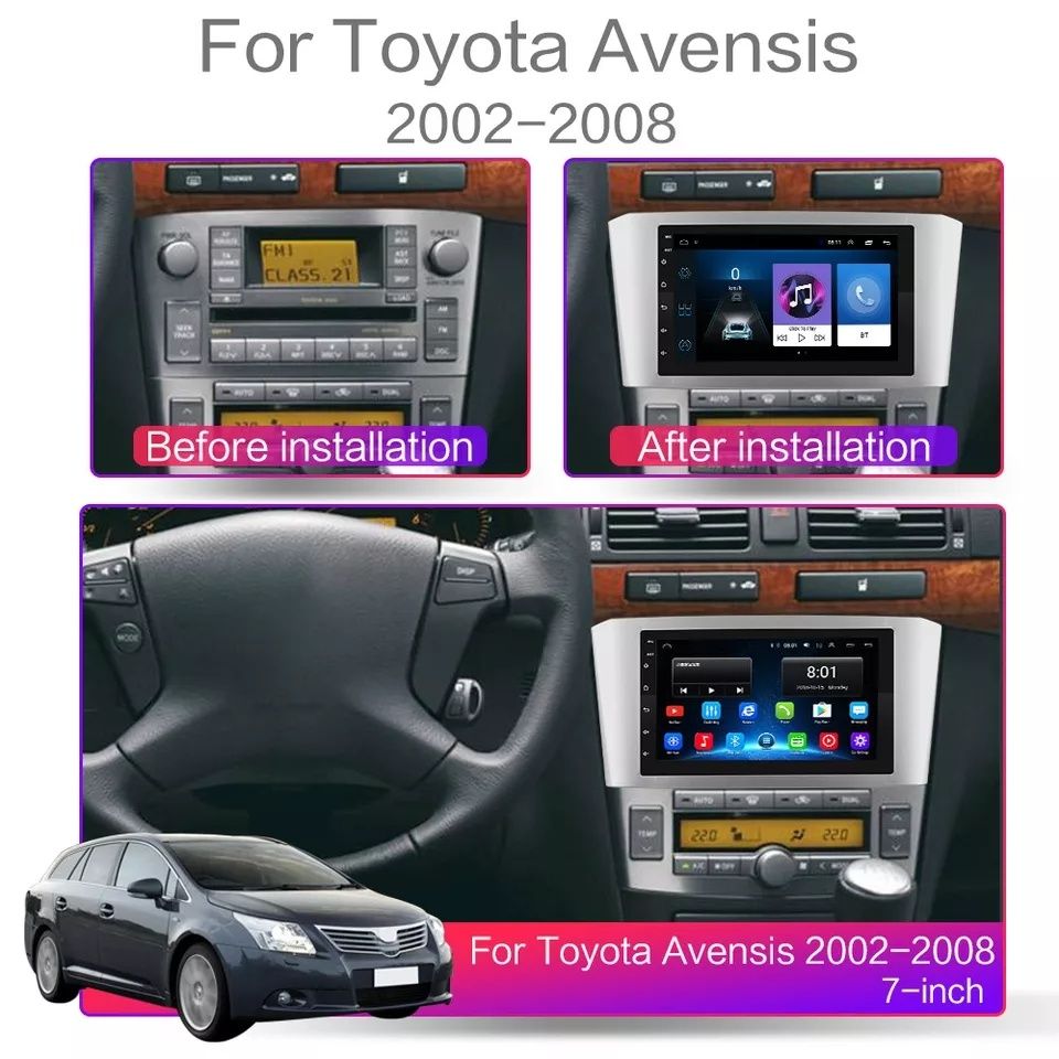 Android магнитола Toyota Avensis 2002-2008