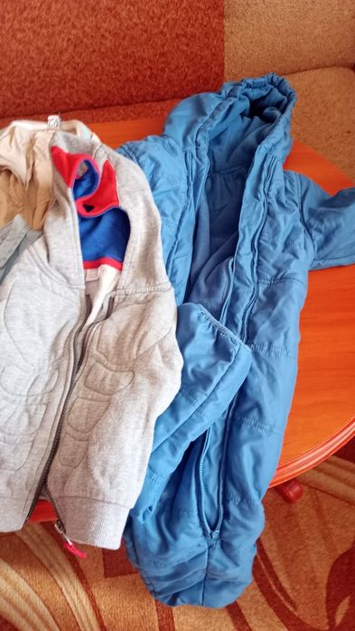 Paka ubrań kurtki, kombinezon, spodnie zimowa chłopiec 86/92
