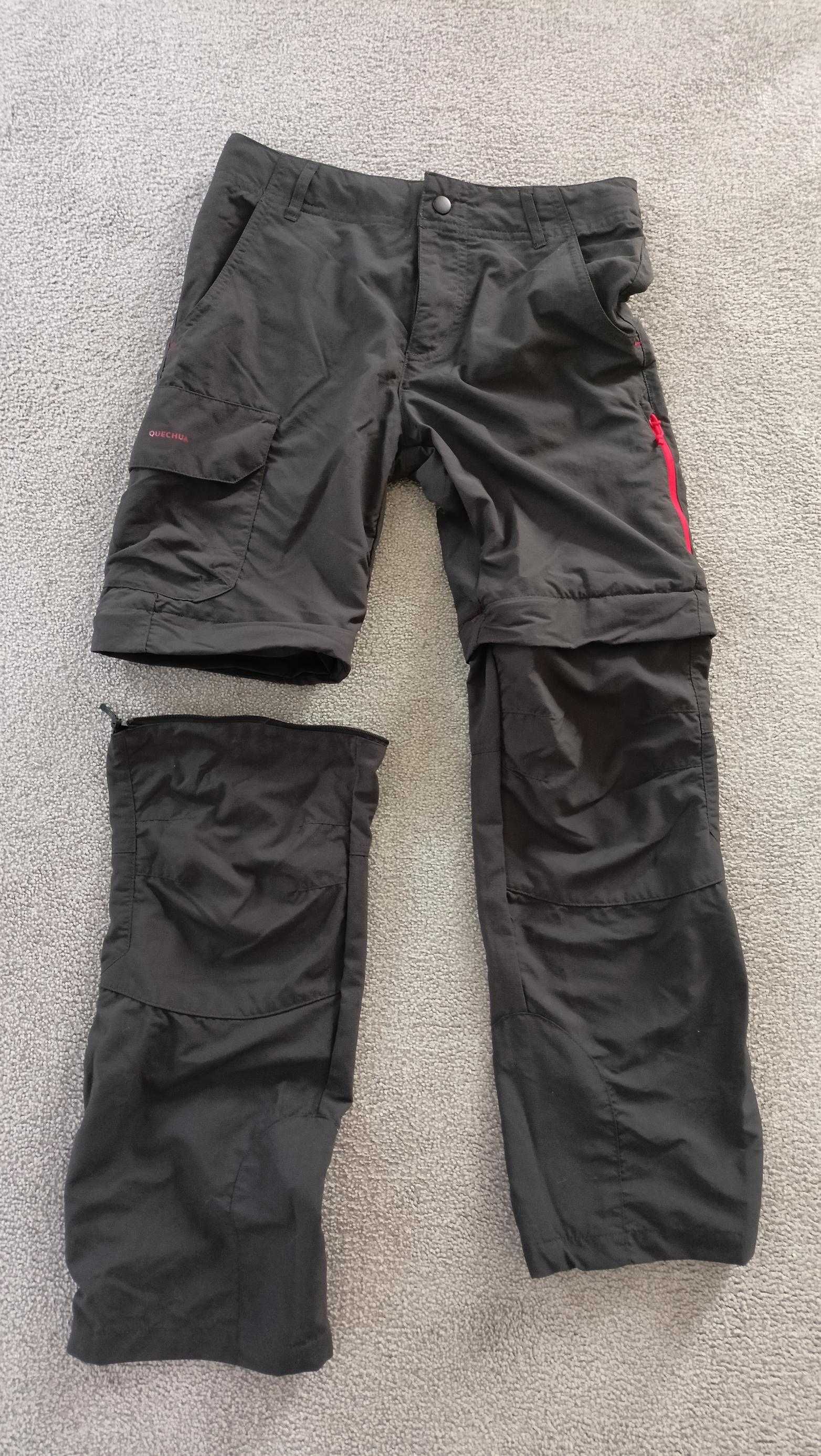 Spodnie turystyczne Quechua  z odpinanymi nogawkami 141-150 /Decathlon