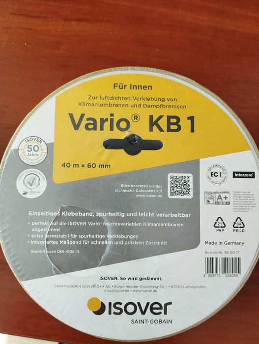 Taśma paroizolacyjna Isover Vario KB1