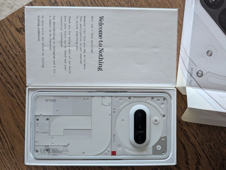 Smartphone NOTHING Phone 3a 5G 8/128GB Branco - novo