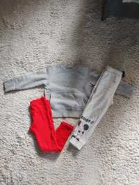 Zestaw dresowa bluza dresowe spodnie szare 98 3 lata Hollister