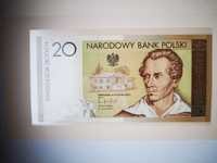 20 zł Juliusz Słowacki 2009 rok banknot  UNC kolekcja banknotów polski