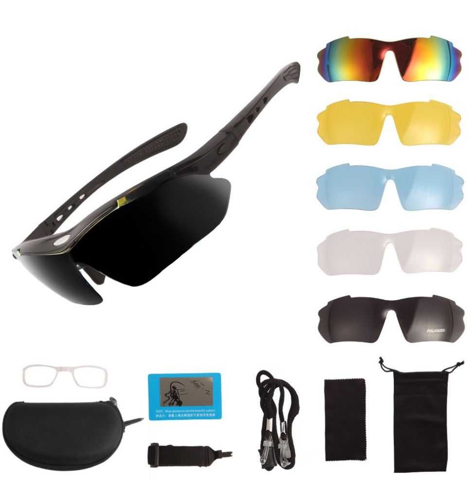 Солнцезащитные очки тактические Oakley с поляризацией 5 линз One siz+