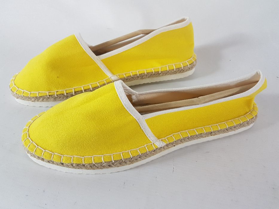 EVEN& ODD MOKASYNY ESPADRYLE damskie R 40 nowe żółte