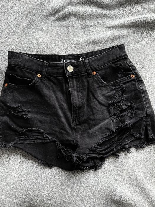 spodenki czarny jeans