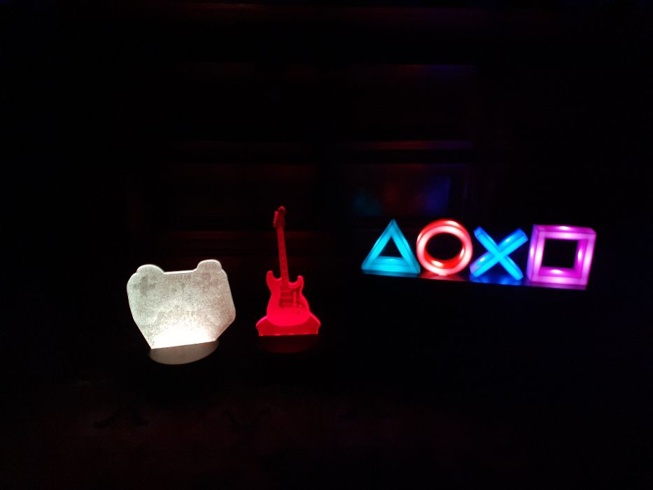 LED´s Playstation e Guitarra