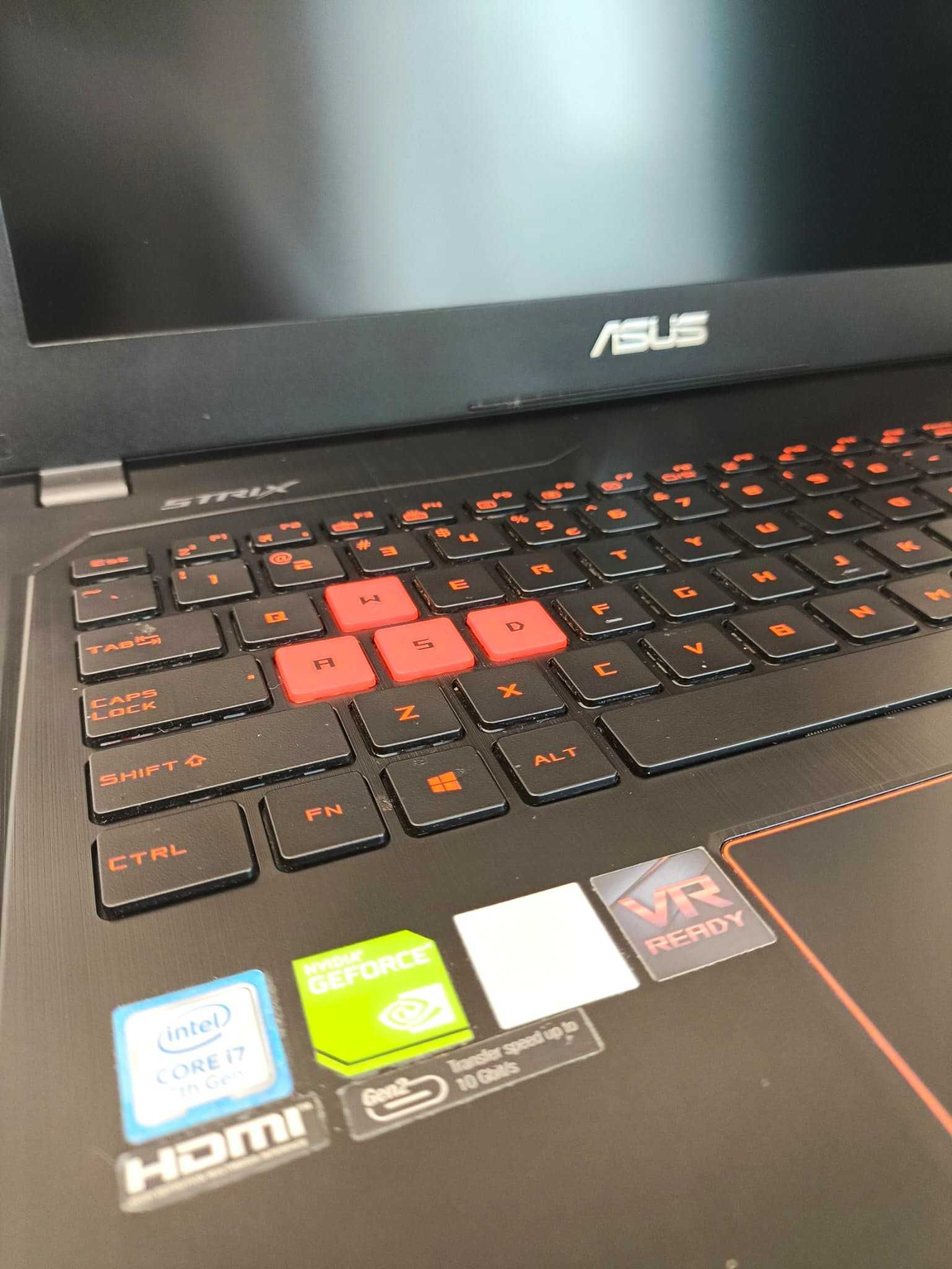 Laptop GAMINGOWY Asus ROG i7 16GB 256GB + 1TB GTX 1070 8GB W11 GWARANC