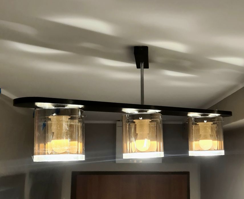 Lampa wisząca drewniana