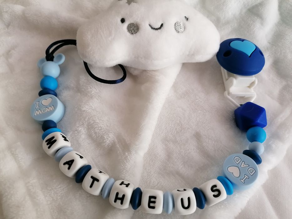 Prendedor de chucha personalizado em silicone alimentar