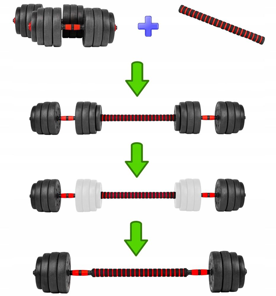 Zestaw hantli treningowych 20 kg