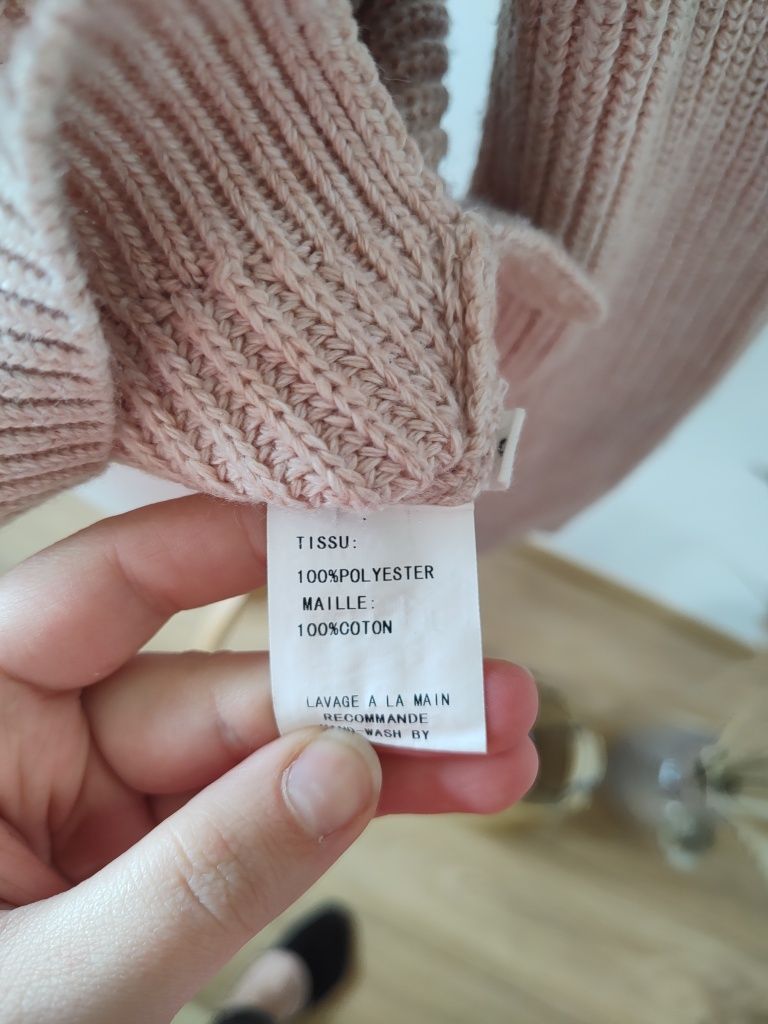Beżowy sweter 50% bawełna, na codzień, Andy&Lucy Paris rozm S