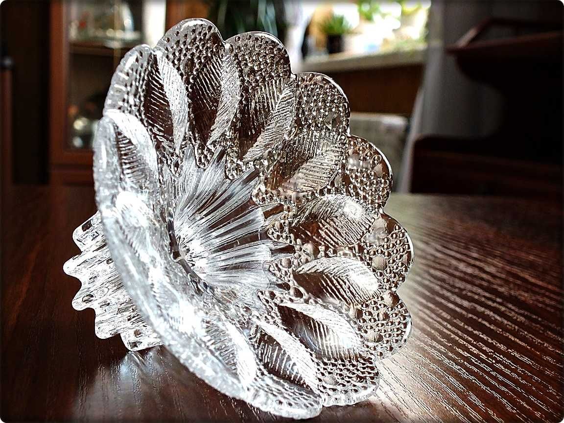 Świecznik kryształowy Medea Lausitzer Glas Oryginał DDR lata 80'
