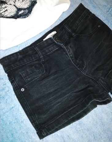 Джинсовые черные шорты на девочку 10лет, 11лет, 12лет, 13лет