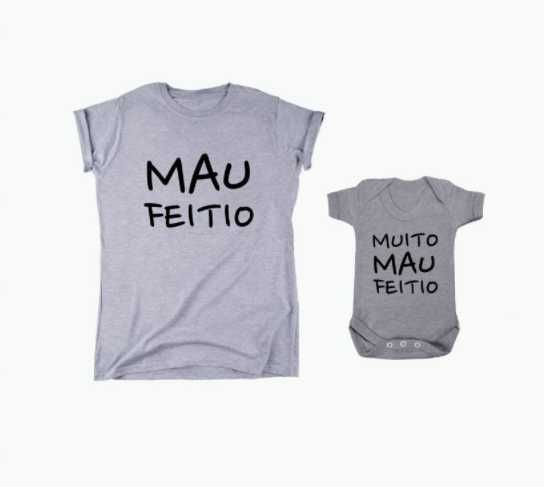 Conjunto T-shirt mulher + body bebé NOVO Chilli Baby