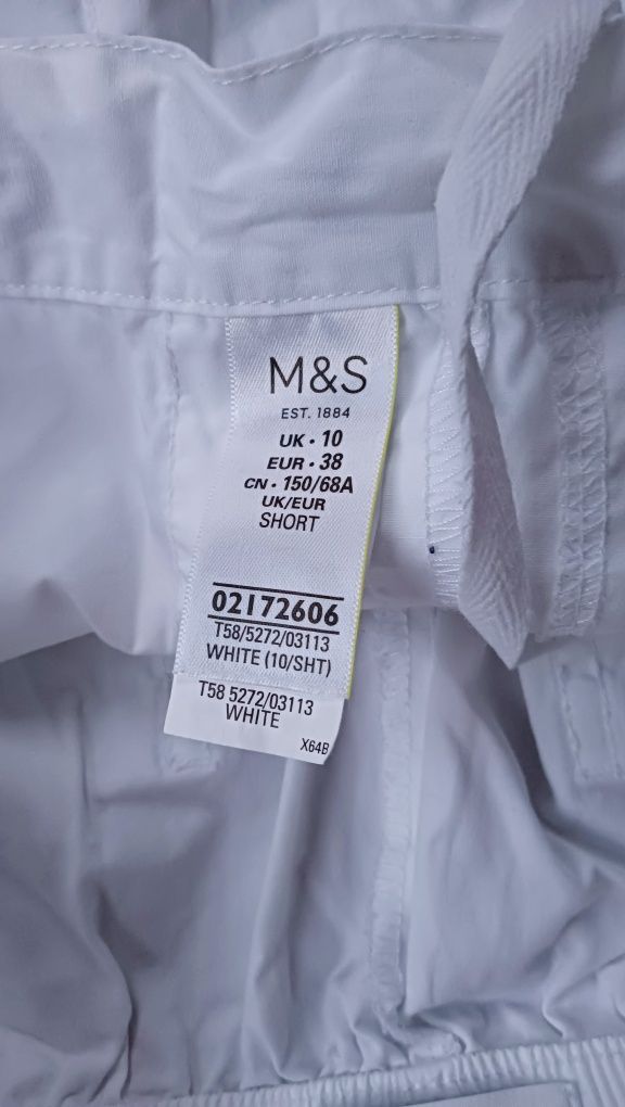Białe spodnie M&S rozmiar 38