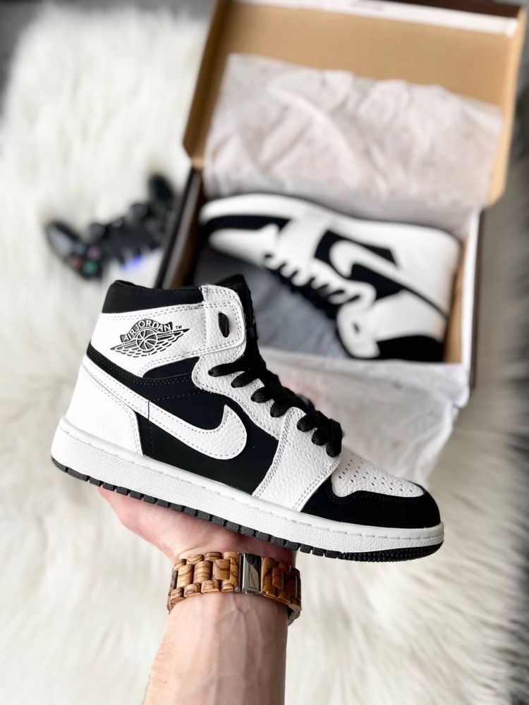 Buty Nike Air jordan 1 Mid White Black 36-41 damskie trampki