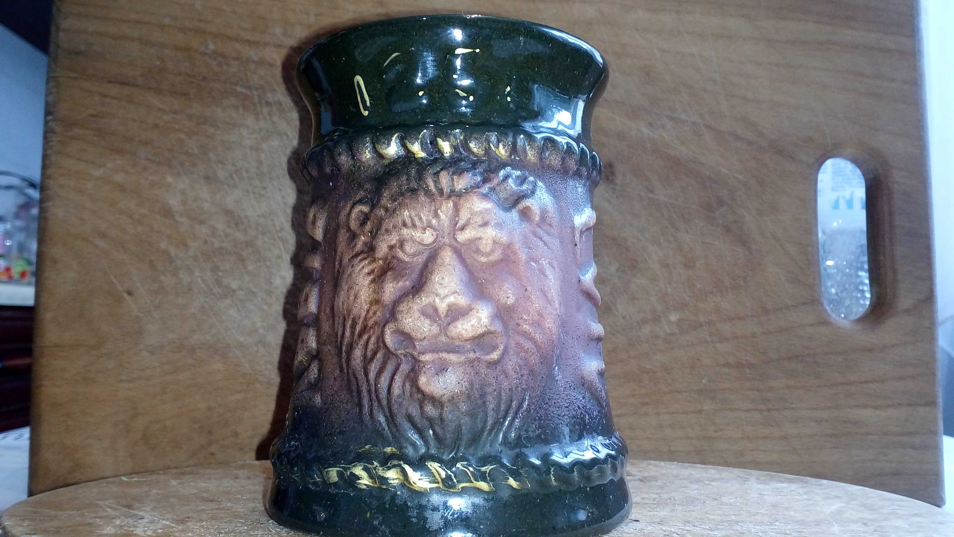 Коллекционная керамическая кружка с львом, чашка керамика Львов