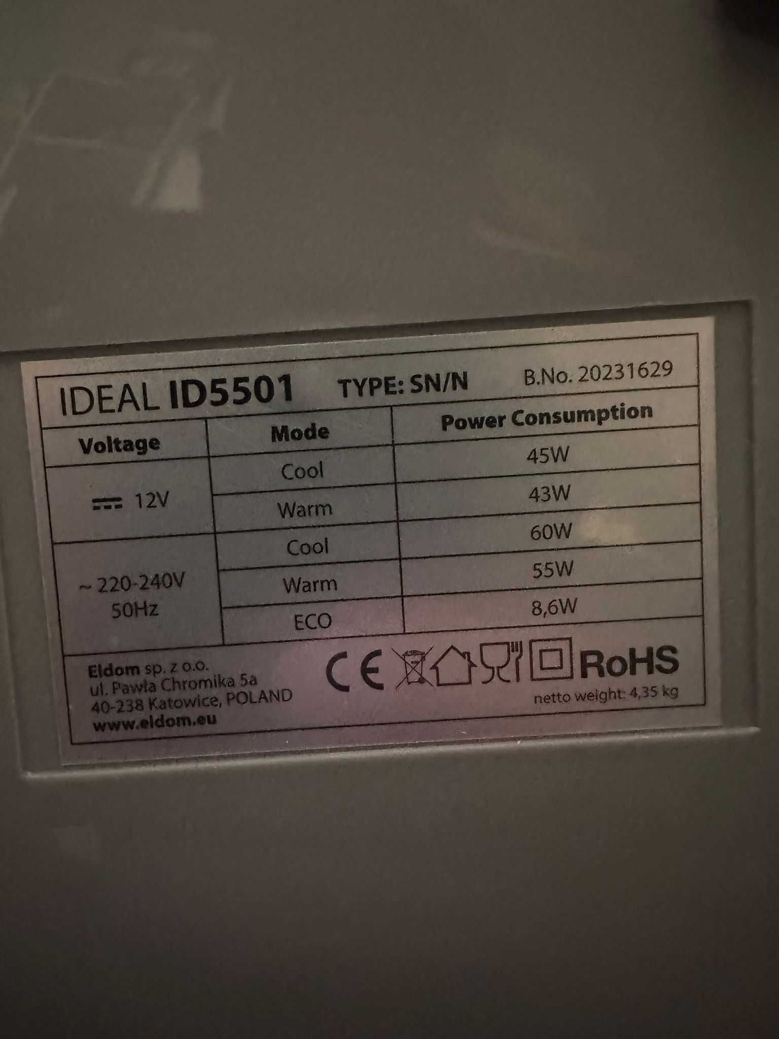 Lodówka turystyczna Icebear, 12V, 220-240V, 29 litrów ! jak nowa