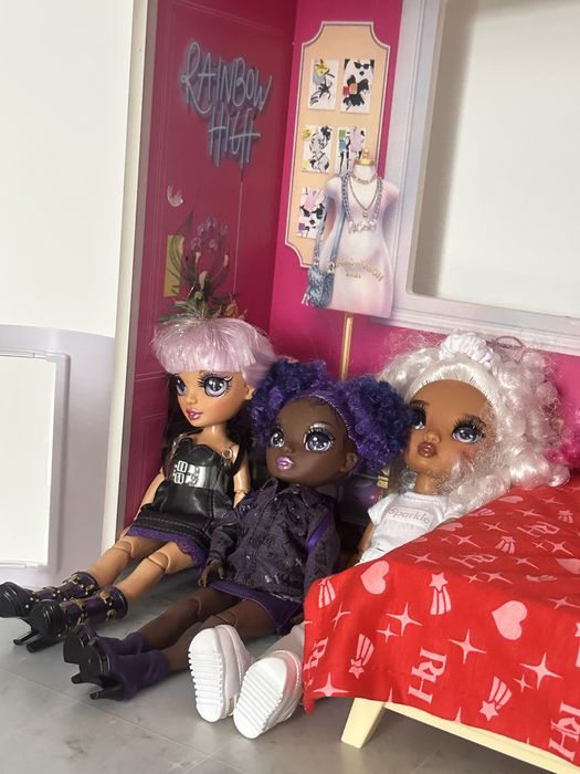 Domek rainbow high+13 lalek+szafa