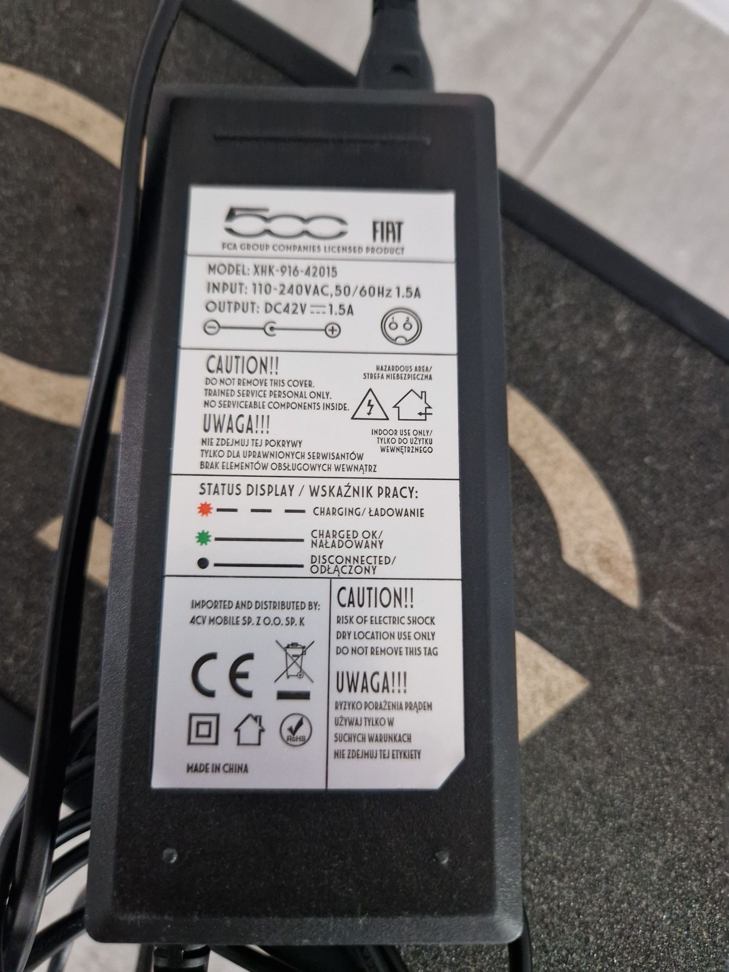 Hulajnoga elektryczna Fiat F500-F10 przebieg 586km 350w 140kg max