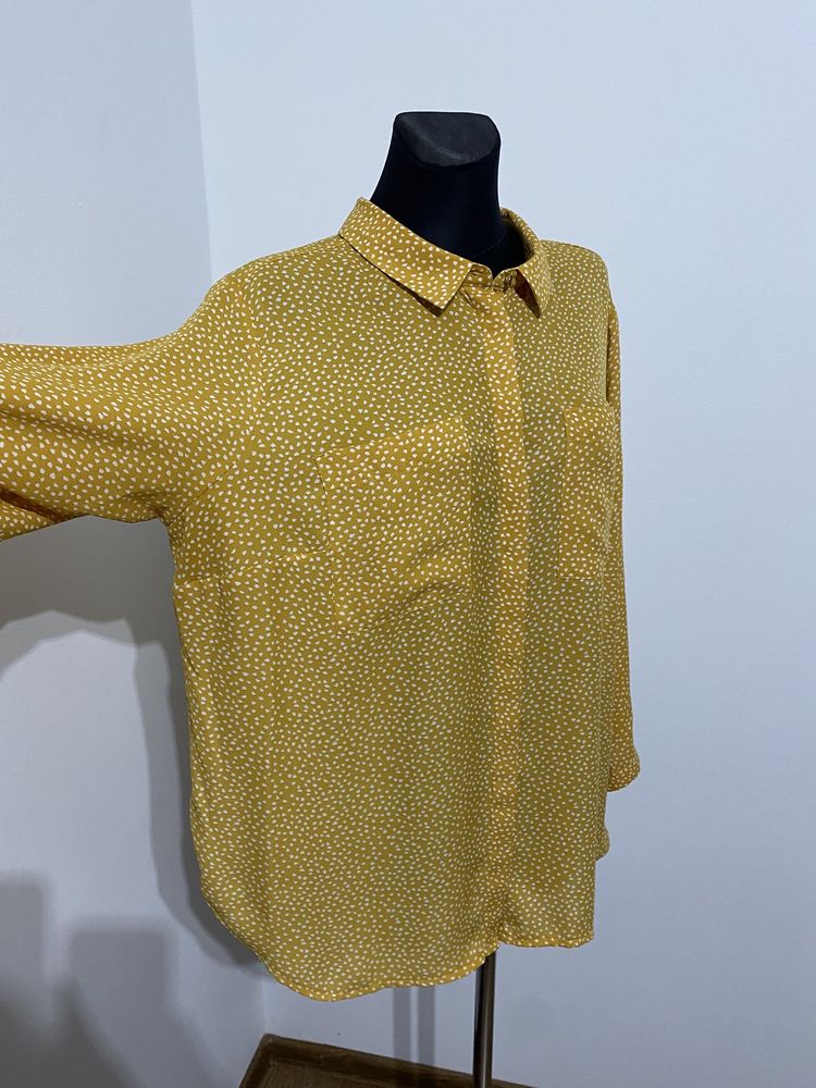 Piekna koszula miodowo musztardowa plus size