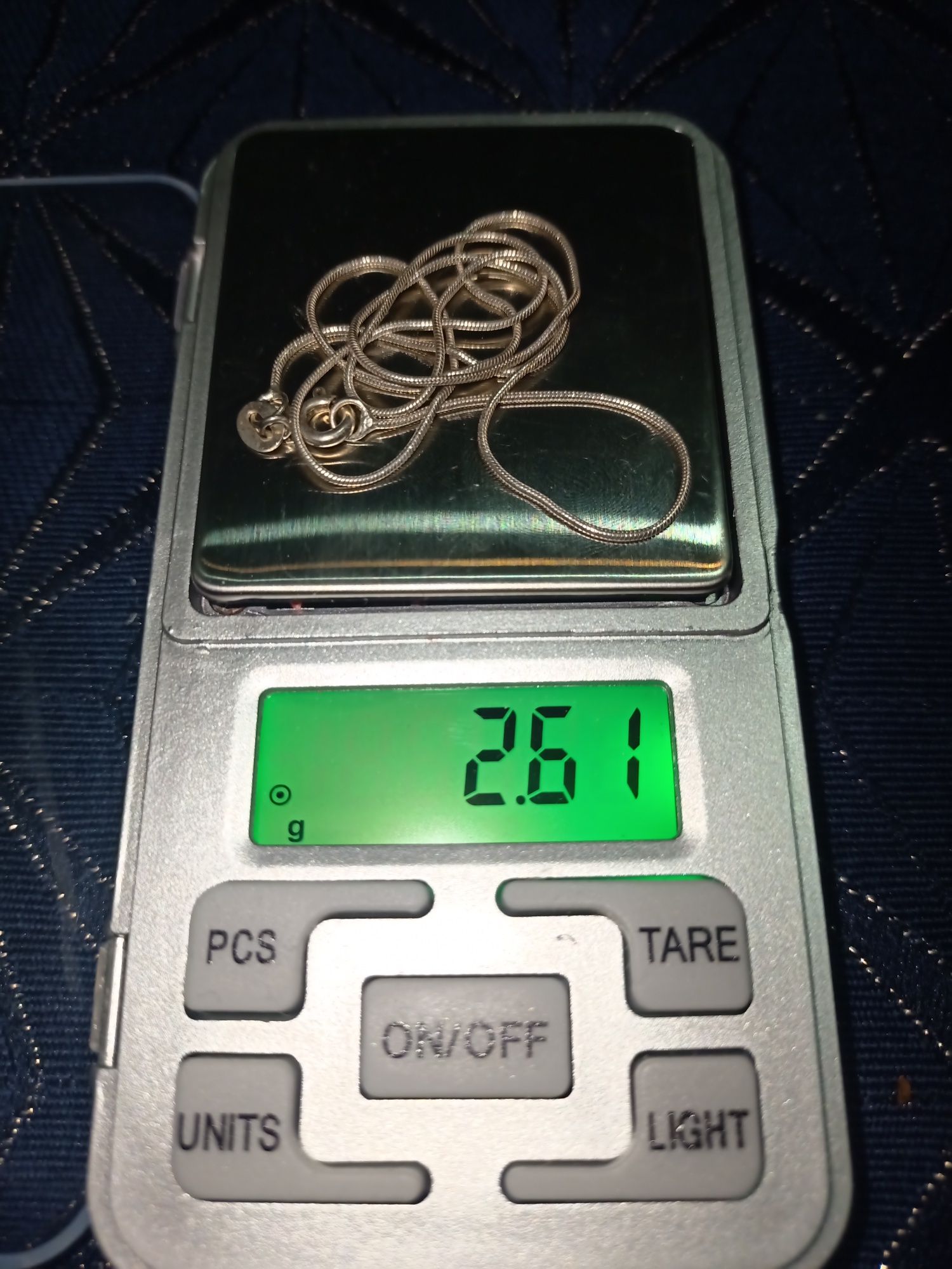 Łańcuszek srebrny żyłka pr. 925 waga 2.61 gram