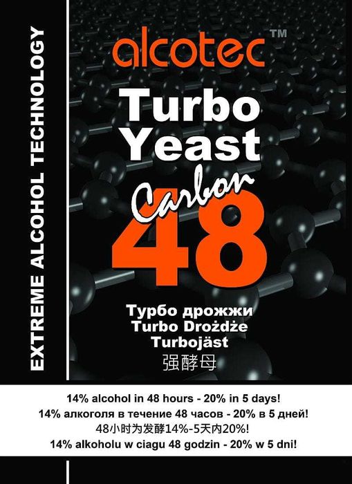 Drożdże Gorzelnicze Alcotec 48 CARBON TURBO Z Węglem Bimber Zacier