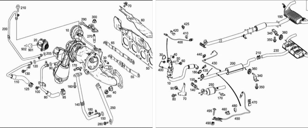 Uszczelki turbosprężarki Mercedes CLA 250 Nowe