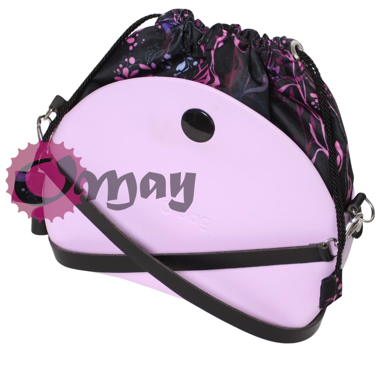 CZARNY organizer do OBAG MOON LIGHT worek kwiaty liście komin OMAY
