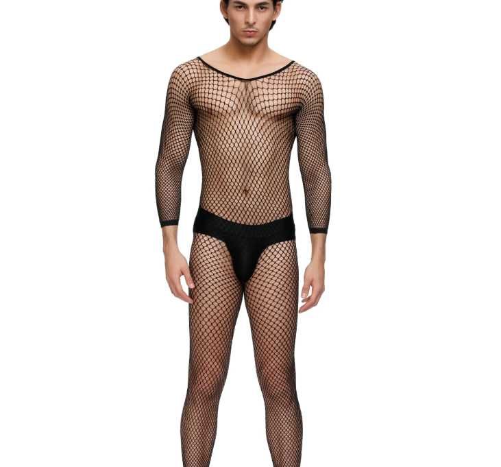 MĘSKA bielizna erotyczna bodystocking sexy strój komplet